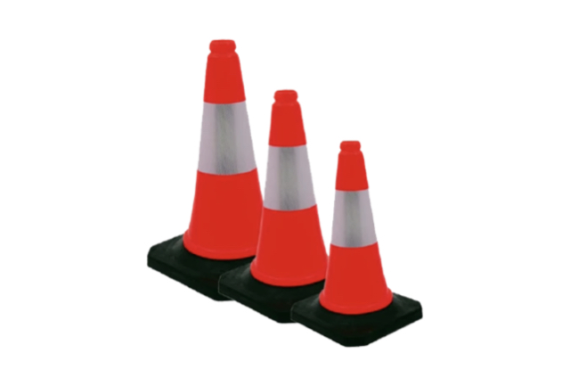 Traffic Cones with Reflective Tape