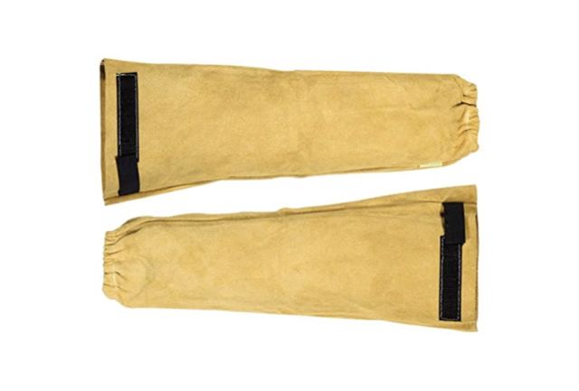 Yellow Leather Sleeve with Velcro