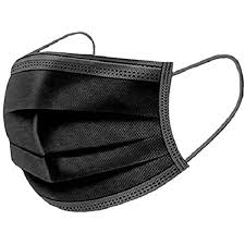 3 Ply Disposable Black Face Mask